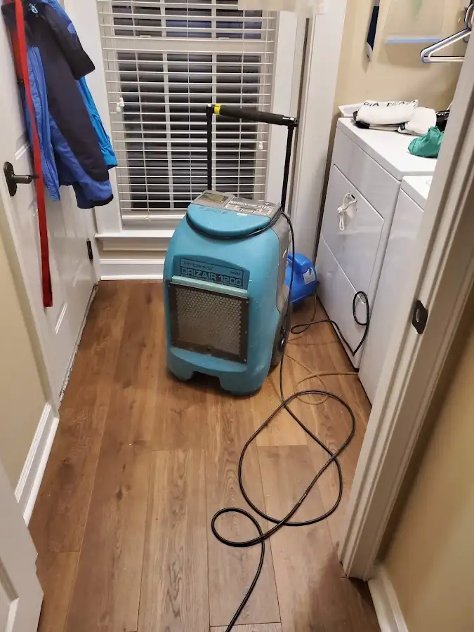 Commercial dehumidifier deployed for Flood Damage Cleanup in Dartmouth